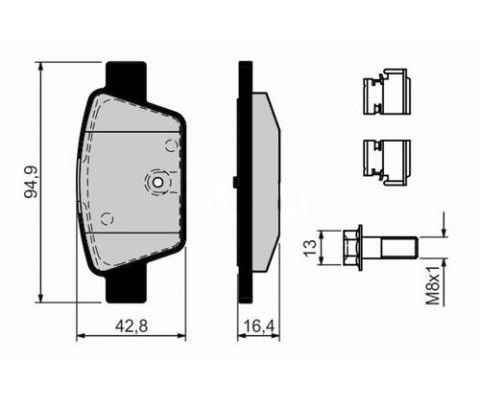 ARKA FREN BALATASI FIAT STILO 02> LINEA 07> BRAVO II 07>14 ALFA ROMEO MİTO 08> MULTIPLA 99>