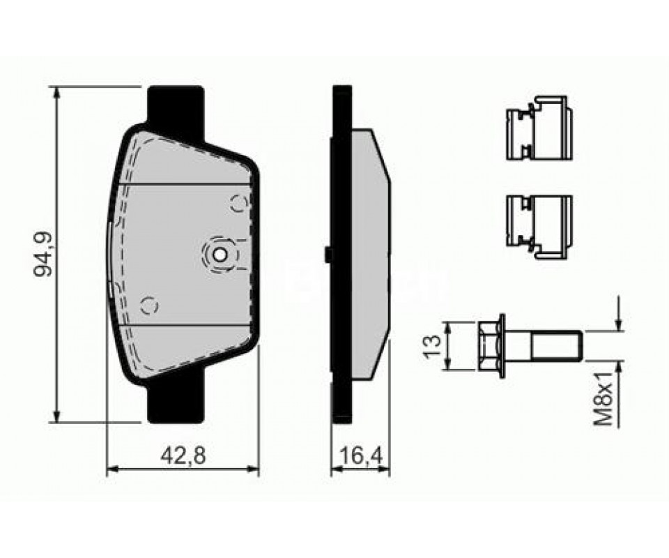 ARKA FREN BALATASI FIAT STILO 02> LINEA 07> BRAVO II 07>14 ALFA ROMEO MİTO 08> MULTIPLA 99>