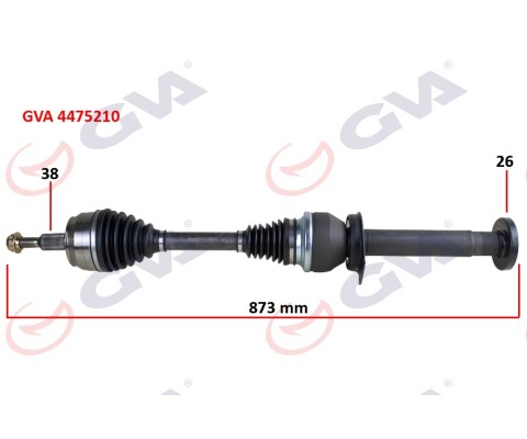 KOMPLE AKS SAĞ TRANSPORTER T5 2.5 TDİ 03-11 6 VİTES 880mm DÜZ VİTES
