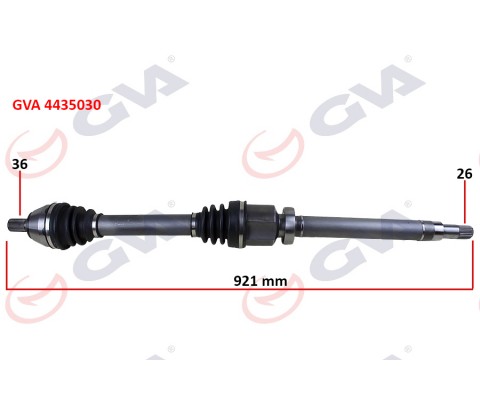 ÖN AKS KOMPLE SAĞ FORD FOCUS II 1.6TDCİ 04-11 -CMAX 1.6TDCİ 07-11 -VOLVO S40 II 04 12 S40 II 544 05 12 V50 545 05 12 1.6D-1.8-2.0D 26X36X921MM