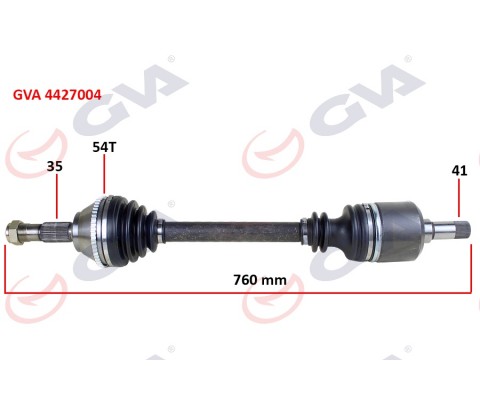 KOMPLE AKS SOL DUCATO-BOXER-JUMPER 2.5 D 94-02 18Q ABS Lİ 54DİŞ 762mm