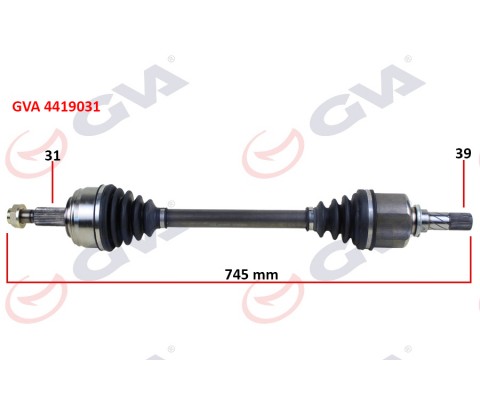 KOMPLE AKS SOL MASTER 3-MOVANO 2.3 DCİ 6 VİTES 10- 745mm