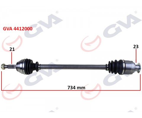 KOMPLE AKS SAĞ RENAULT 19 1.4 734mm