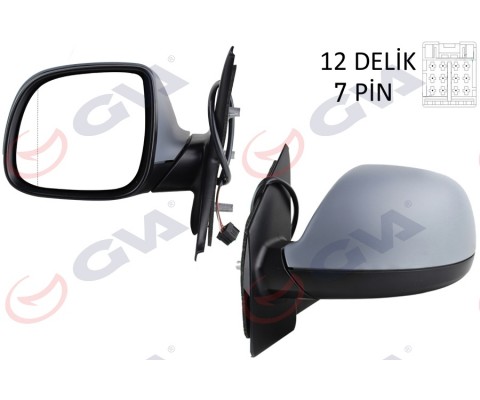 DIŞ DİKİZ AYNASI SOL TRANSPORTER T6 CARAVELLE 10 ELEKTRİKLİ ISITMALI KATLANIR ASTARLI ASFERİK 7 FİŞ VM-6196EBPAL