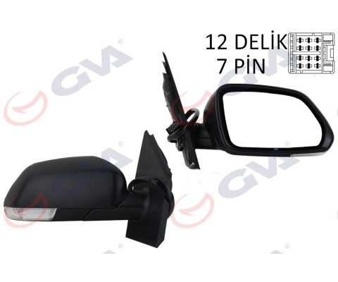 DIŞ DİKİZ AYNASI SAĞ POLO 05 ELEKTRİKLİ ISITMALI KONVEKS 5 FİŞ VM-377EHR