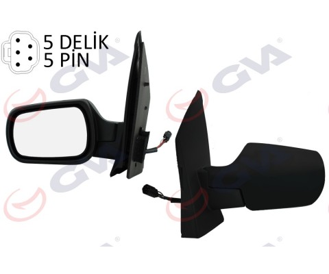 DIŞ DİKİZ AYNASI SOL FIESTA 02 ELEKTRİKLİ ISITMALI KONVEKS 5 FİŞ VM-312EHL