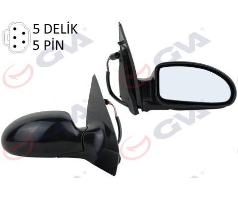 DIŞ DİKİZ AYNASI ELEKTRİKLİ ISITMALI SAG FOCUS I 98 04 ELEKTRİKLİ ISITMALI KONVEKS 5 FİŞ VM-319EHR