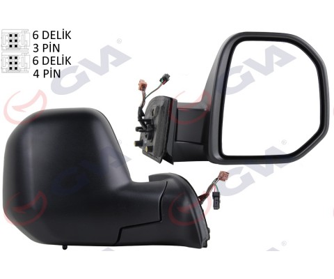 DIŞ DİKİZ AYNASI SAĞ BERLINGO-PARTNER 08 ELEKTRİKLİ ISITMALI SENSÖRLÜ KONVEKS VM-6118EHSR