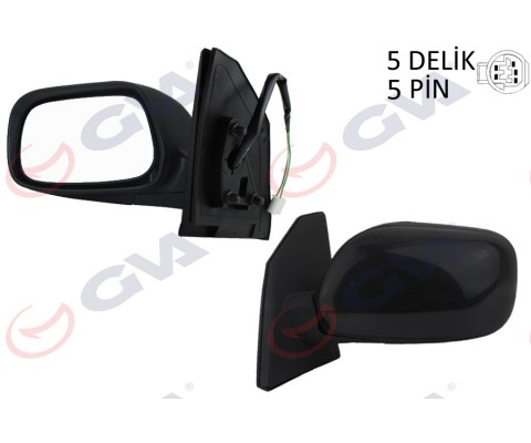 DIŞ DİKİZ AYNASI SOL COROLLA 02 ELEKTRİKLİ ISITMALI KONVEKS 5 FİŞ VM-277EHL