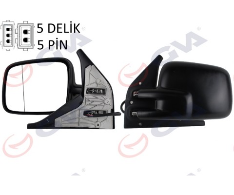 DIŞ DİKİZ AYNASI SOL TRANSPORTER T4 96 ELEKTRİKLİ ISITMALI ASFERİK VM-186EHAL