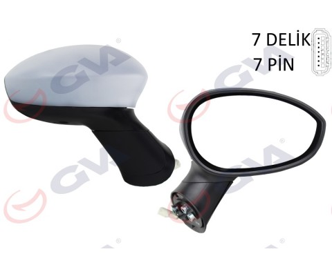 DIŞ DİKİZ AYNASI SAĞ GRANDE PUNTO 06 LINEA 07 ELEKTRİKLİ ISITMALI ASTARLI KONVEKS 7 FİŞ VM-6156EHPSR