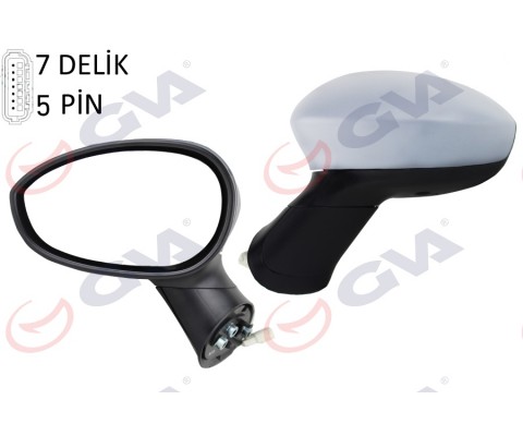 DIŞ DİKİZ AYNASI SOL GRANDE PUNTO 06 LINEA 07 ELEKTRİKLİ ISITMALI ASTARLI SENSÖRLÜ KONVEKS 5 FİŞ VM-6156EHPL