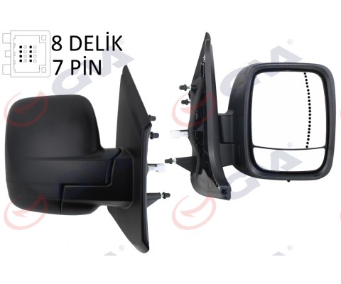DIŞ DİKİZ AYNASI SAĞ TRAFIC-VİVARO 14 ELEKTRİKLİ ISITMALI SENSÖRLÜ DESENLİ ASFERİK 6 FİŞ VM-976EHSAR