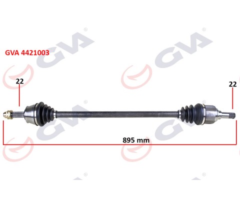 KOMPLE AKS SAĞ PALIO 1.2-1.4-1.6 16V AKS LALE Lİ 895mm