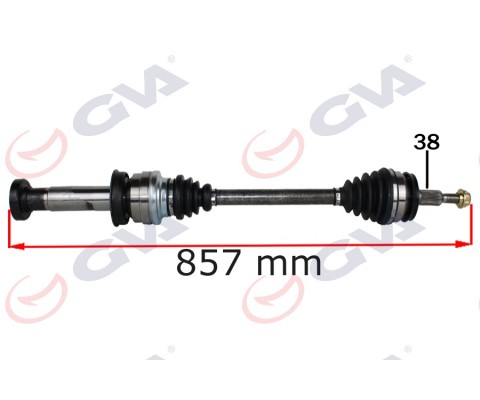 KOMPLE AKS SAĞ DÜZ VİTES TRANSPORTER T6 2.0 TDI 860mm CAAB-CAAC-CAAE