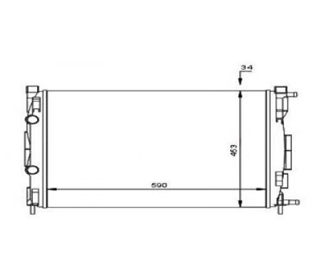 MOTOR SU RADYATÖRÜ BRAZİNG RENAULT MEGANE II 02 SCENIC 03 1.5-1.9DCİ/1.4-1.6-2.0 16V AC KLİMASIZ MEK 585x428x32