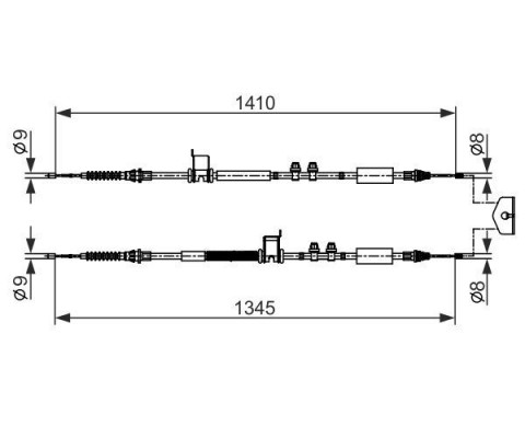 EL FREN TELİ ARKA FORD ECOSPORT 17> KAMPANALI TİP UZUNLUK: 1345-1410mm