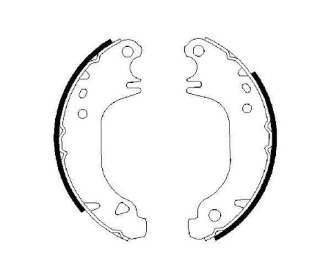 ARKA FREN PABUÇ BALATA PEUGEOT P106 91>04 P205 83>98 P309 86>93 CITROEN SAXO 96>04 AX 86>98 180x30m m