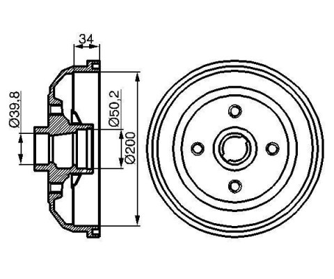 ARKA FREN KAMPANASI CORSA A 83-92 -CORSA B-TIGRA A 93-02 ABS Lİ