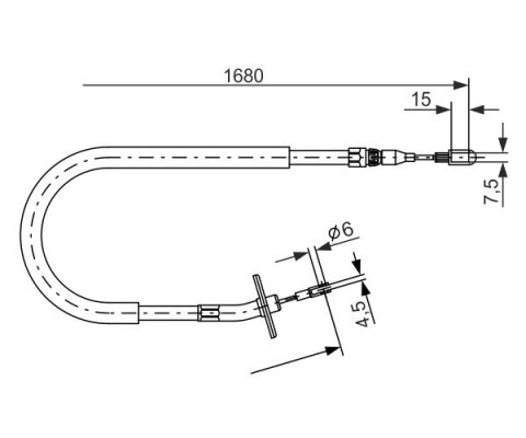 FREN HALATI SAG ARKA 1680mm MERCEDES SPRINTER 901 904 95 06