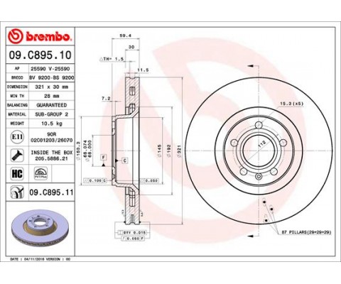 FREN DİSKİ ÖN AUDI A6-A8 2005-2011