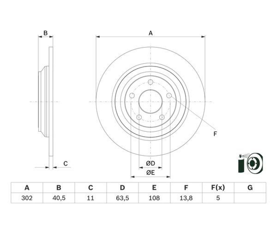 ARKA FREN DISK AYNA FOCUS IV 17> KUGA III 19>