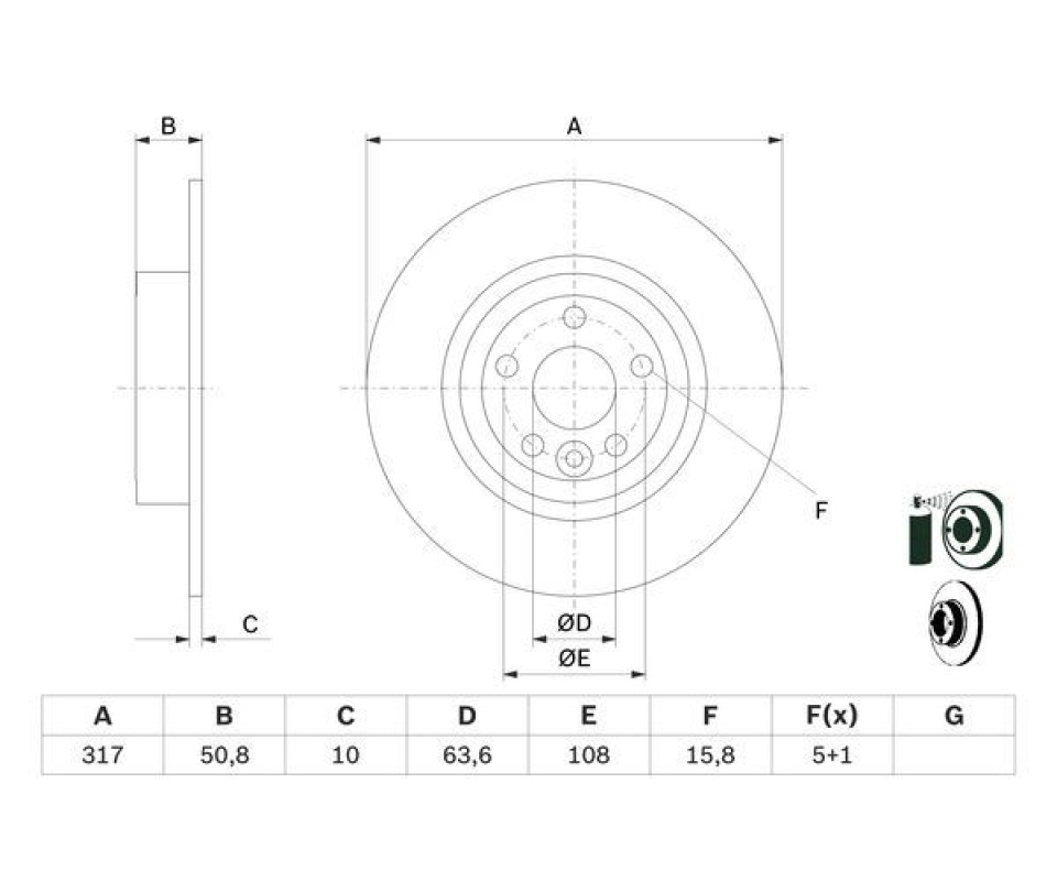 FREN DISKI ARKA LAND ROVER RANGE ROVER EVOQUE L538 11>19