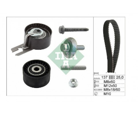 EKSANTRİK GERGİ KİTİ P206-P207-P307-P308-P407-P3008-EXPERT-PARTNER-BERLINGO-JUMPY-C2-C3-C4-C5- XSARA-FOCUS II-FIESTA V-VI VOLVO S40-C30-V50-FIAT SCUDO EURO4 1.6 HDI-TDCİ