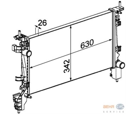 RADYATÖR PEUGEOT BIPPER-CITROEN NEMO-FIAT FIORINO 1.3-1.4 HDI 08