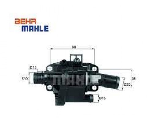 TERMOSTAT YUVASI KOMPLE PEUGEOT 206-207-307-308-407-1007-3008-5008-PARTNER TEPE-C2-C3-C4-C5 II FOCUS III 11 1.6 TDCI COURIER 14 1.5-1.6 TDCI FIESTA 08 17 1.5 TDCI B-MAX 14