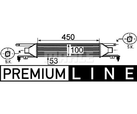 TURBO RADYATÖRÜ INTERCOOLER CORSA D 06 1.3CDTI 90PS 450x100x52