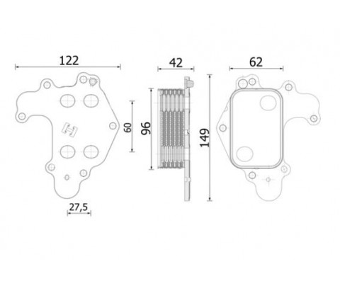 YAĞ SOĞUTUCUSU ESANJÖR ASTRA L 21 CORSA F-COMBO E 19 CROSSLAND-GRANDLAND-108-208-301-308- 508- 2008-PARTNER-BERLINGO-C-ELYSEE-C2-C3-C4-DS3-PROACE 1.2 B-D-F12XHT PureTech