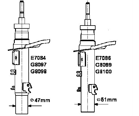 ÖN AMORTİSÖR SAĞ PEUGEOT P207 06 15 CITROEN C3 PICASSO 08 17