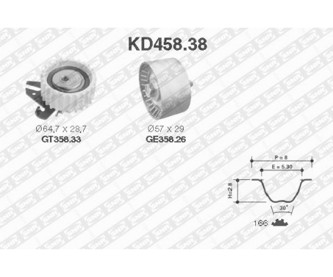 EKSANTRİK GERGİ KİTİ 166x240 ALFA ROMEO 145 146 1.6ie 16V 96-01 156 1.6 16V 97-05 STILO PUNTO