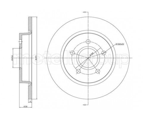 ARKA FREN DISK AYNASI FOCUS III 11>17 271x11x63.5x41x5DL