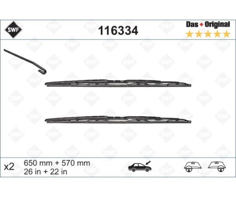 SILECEK SUPURGESI 650/560mm SWF BMW E39