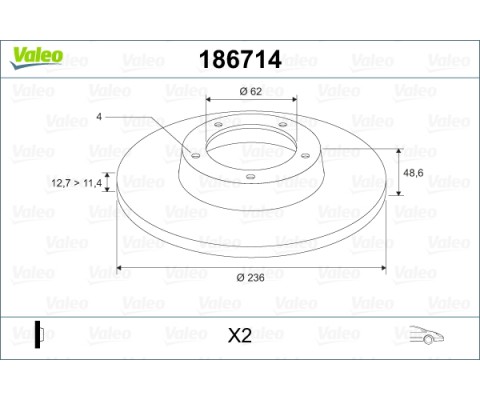 ÖN FREN AYNASI FAVORIT-FORMAN 1.3 93-95 236x12.8x4DL