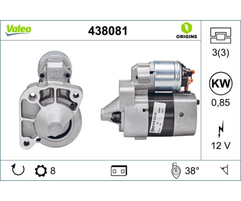 MARŞ MOTORU 12V 8 DİŞ LOGAN- KNG- CLIO I- MGN I 1.4 98-