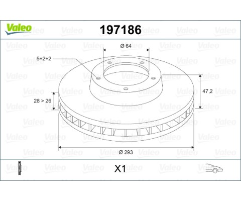 ÖN FREN AYNASI HONDA CRV III 2.0/2.4 VTEC-2.4/2.2 I-CTDI 06- 293x28x5DL HAVALI
