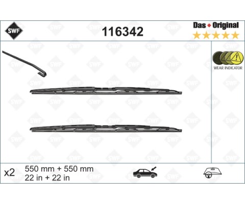 SİLECEK SÜPÜRGESİ ÖN AUDI A4 550 x 550 mm ESKİ TİP