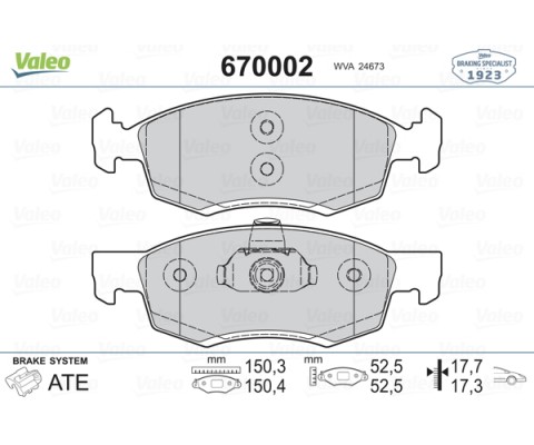 ÖN BALATA DACIA LOGAN 07 LOGAN PICK-UP 08 LOGAN EXPRESS 09 SANDERO 08 260x22