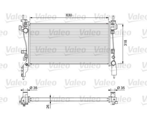 RADYATÖR PEUGEOT BIPPER-CITROEN NEMO-FIAT FIORINO 1.3-1.4 HDI 08