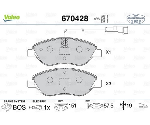 ÖN BALATA EGEA YM- BRAVO 1.4 1.6D 1.9D 2.0D 08 DELTA 1.4 10 1.6D 08 11 BÜYÜK TİP