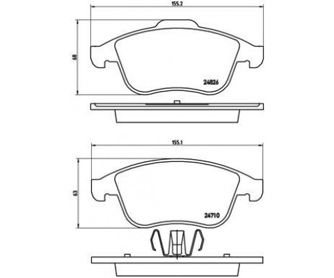 ÖN FREN BALATASI RENAULT GRAND SC NIC III 09 16 LAGUNA III 07 15 MEGANE III 09 15 K:17.1MM Y:68MM