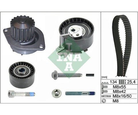 DEVİRDAİMLİ EKSANTRİK GERGİ KİTİ P206-207-307-308-PARTNER-C2-C3-C4-XSARA-BERLINGO 1.6-1.6 16V TU5JP4 DFM SUCCE 1.6 16V 09-13 TU5JP4