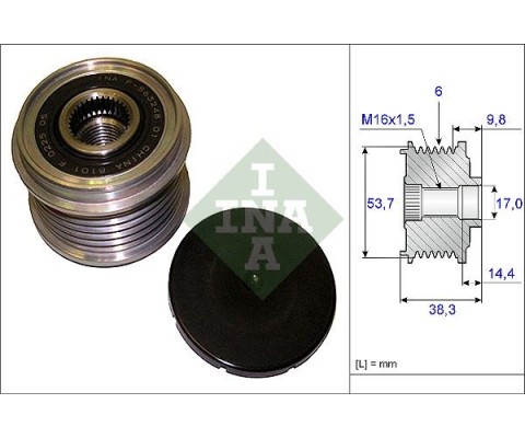ALTERNATÖR KASNAĞI RULMANLI ASTRA J-CORSA D-INSIGNIA-MERIVA B-ZAFIRA 09 6 KANAL