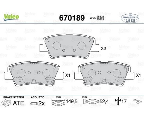ÖN BALATA PANDA 0.9 12 1.2 12 1.2LPG 12 1.3D MULTIJET 12 14 LANCIA YPSILON 1.2 1.3D 11