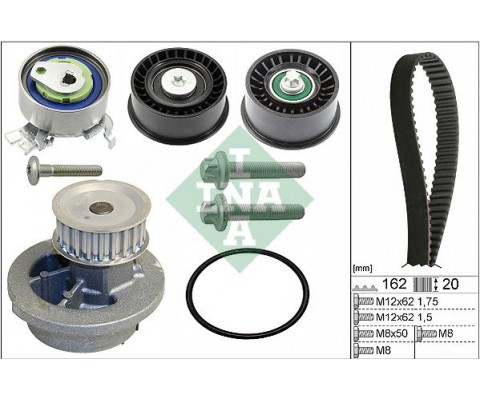 DEVİRDAİMLİ EKSANTRİK GERGİ KİTİ 162x200 ASTRA G-CORSA C-VECTRA C-MERIVA A-ZAFIRA A 1.4-1.6-1.8 16V Z16XE-Z14XE 1334066 DEVİRDAİMLİ