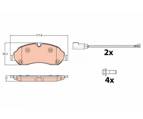 ON FREN BALATASI YENİ TRANSİT V363 TTG 14 ÇİFT TEKER FISLI