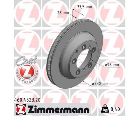 FREN DİSK ARKA PORSCHE CAYENNE 2017 330 MM - 28 MM